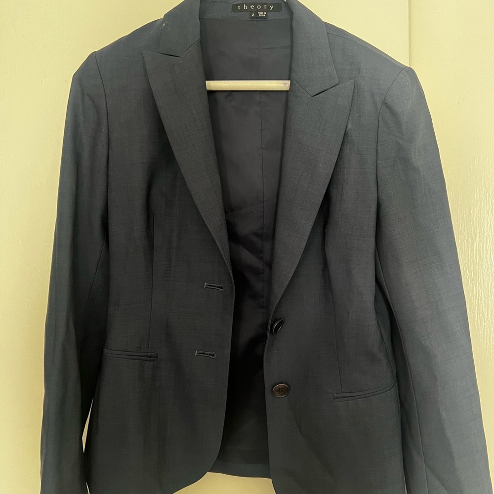 Theory Women’s Blue Linen Blazer